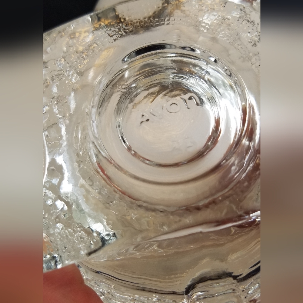 Vintage Crystal Clear Glass Avon Turtle Votive Tealight Candle Holder - Picture 6 of 10
